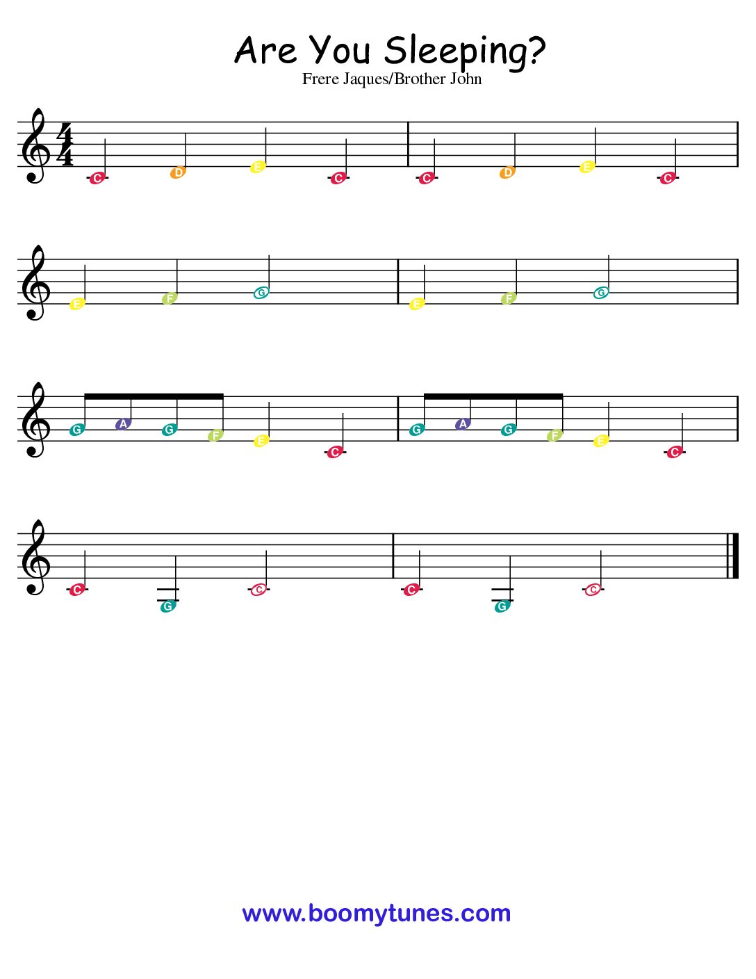 Are You Sleeping? – SHEET MUSIC