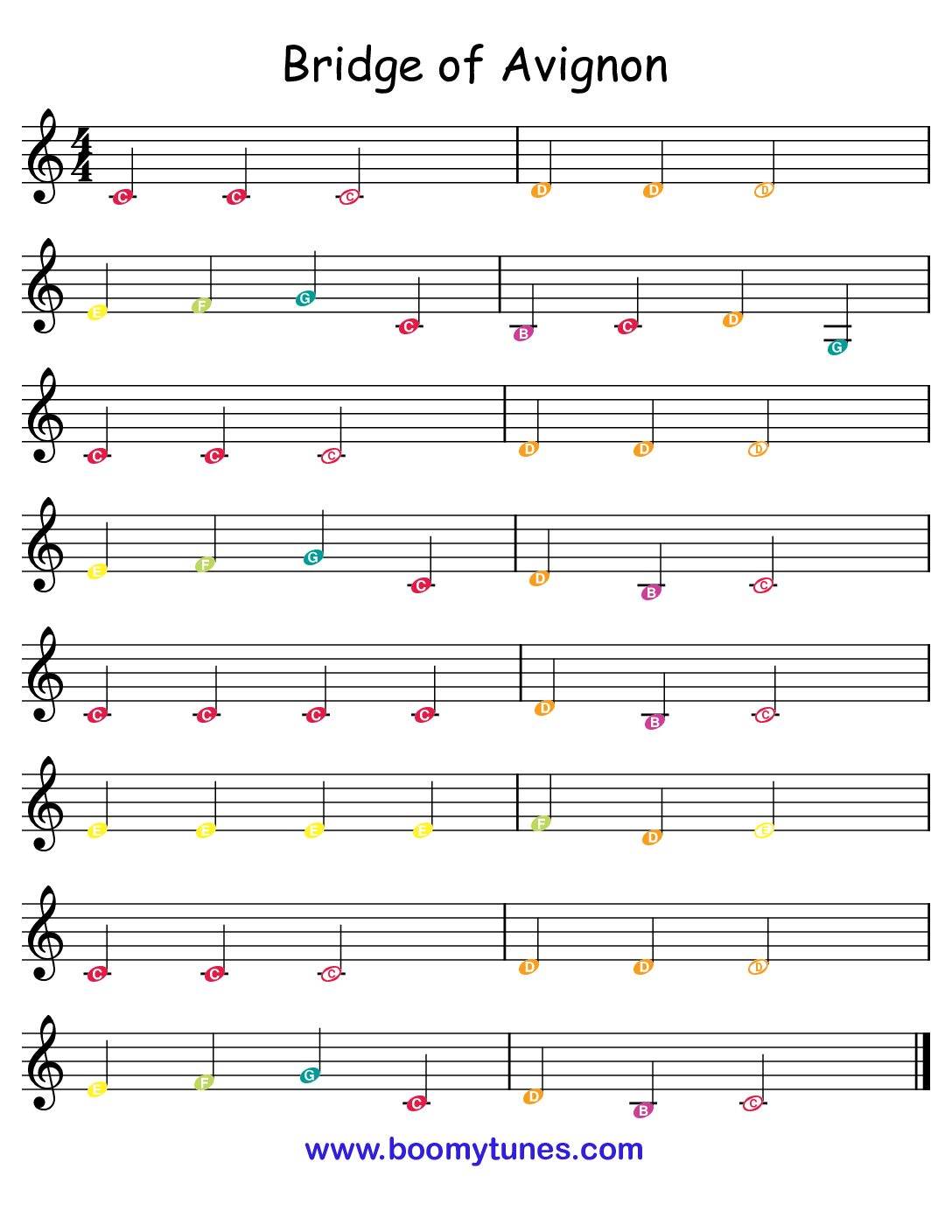 Bridge Of Avignon – SHEET MUSIC