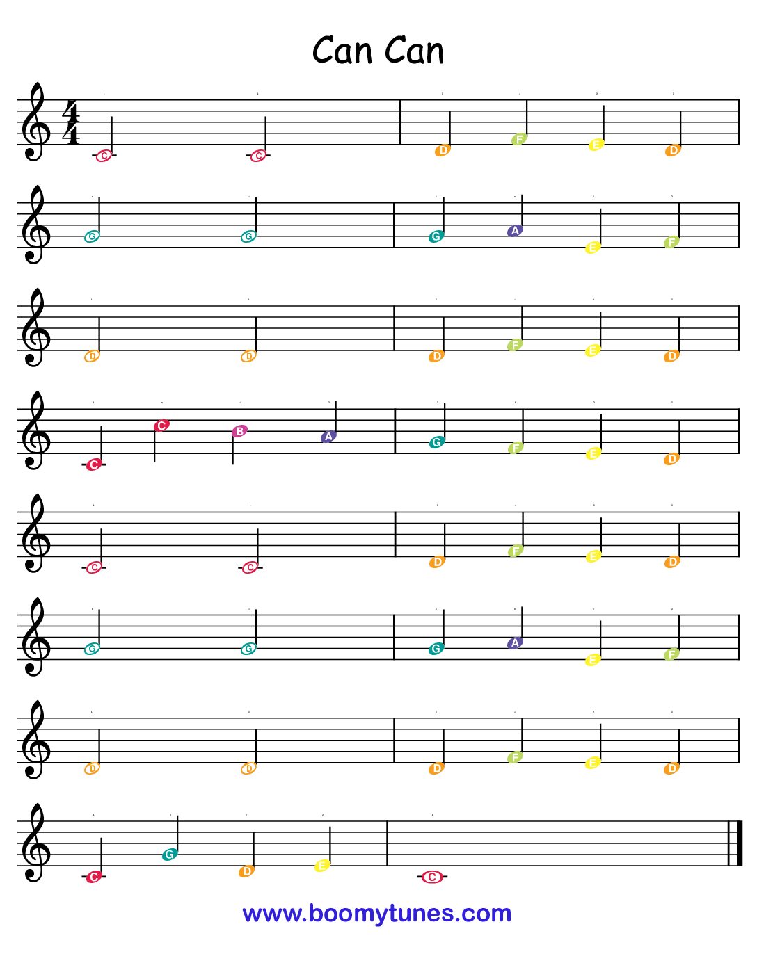 Can Can – SHEET MUSIC