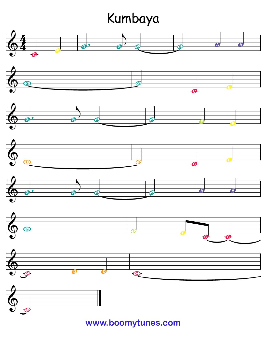 Kumbaya – SHEET MUSIC