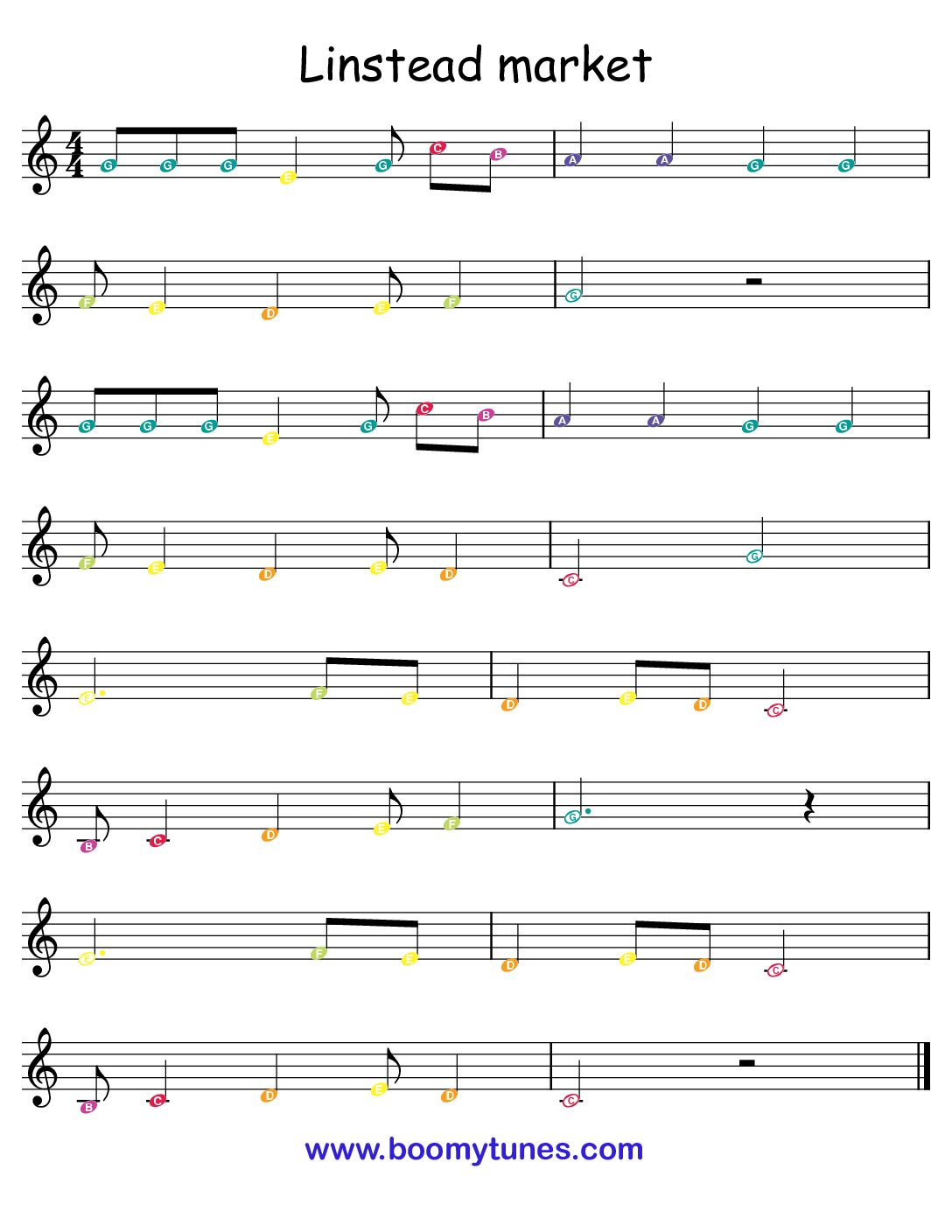 Linstead Market – SHEET MUSIC