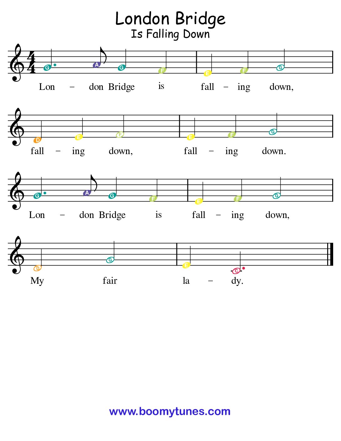 London Bridge – SHEET MUSIC
