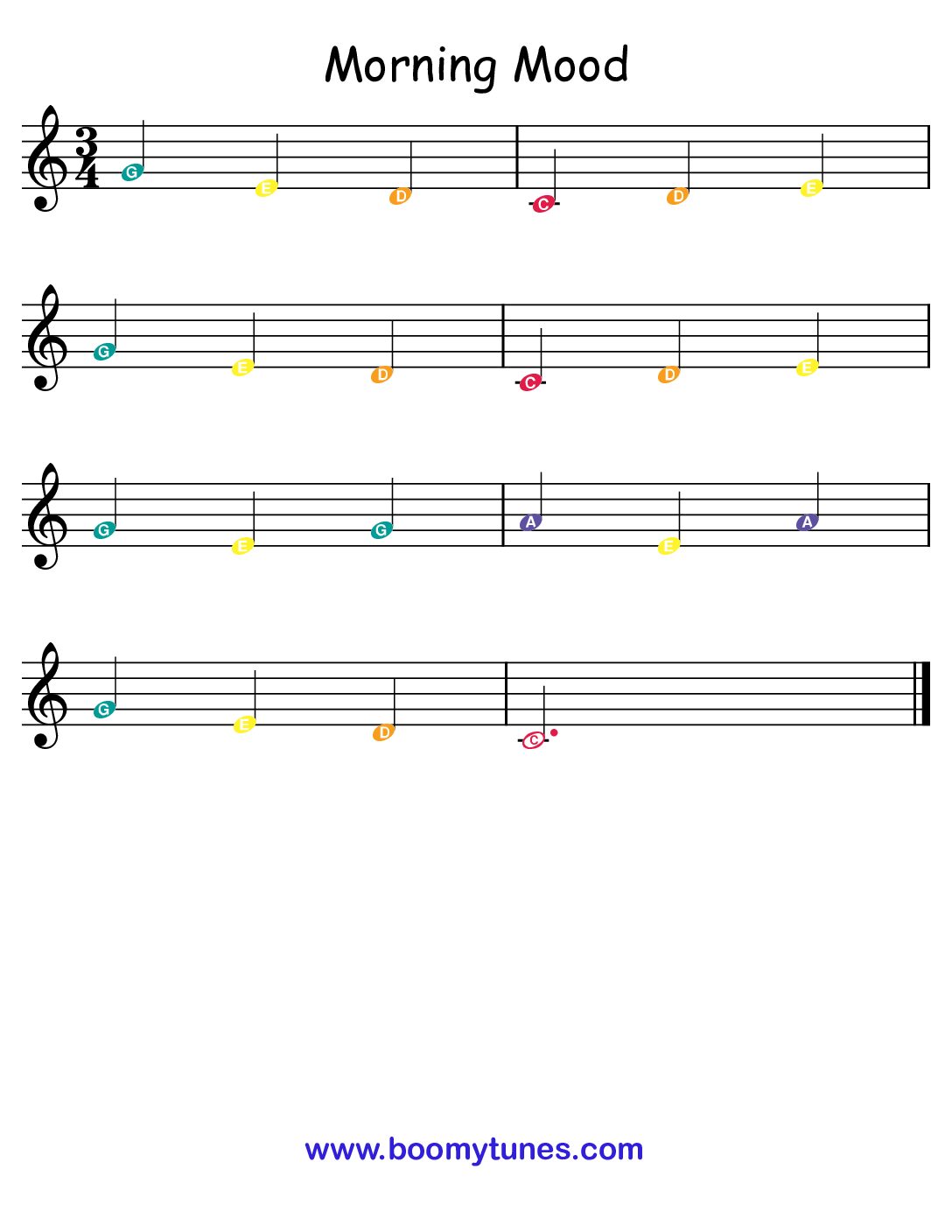 Morning Mood – SHEET MUSIC