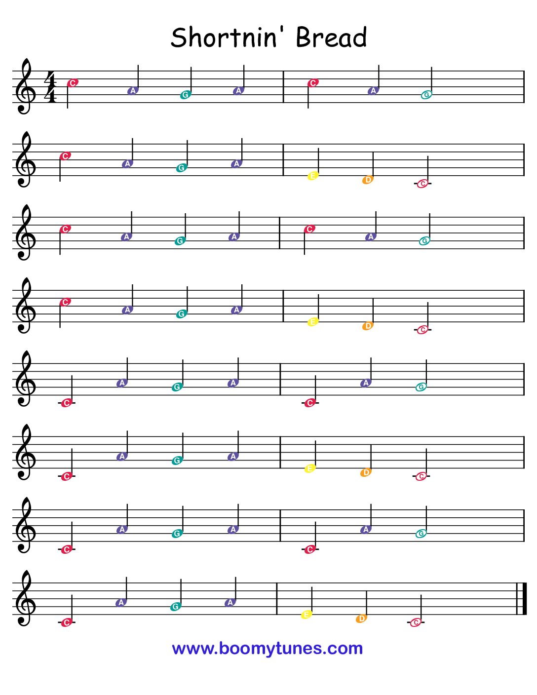 Shortnin Bread – SHEET MUSIC