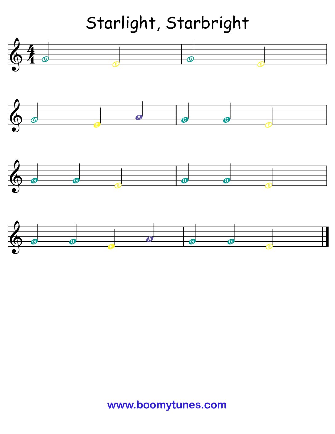 Star Light, Star Bright – SHEET MUSIC