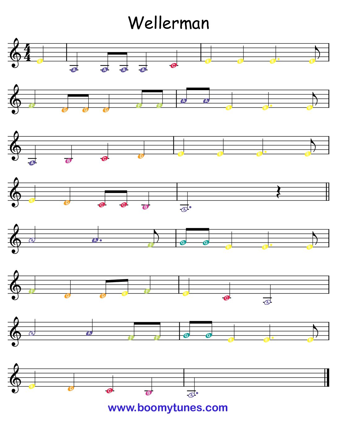 Wellerman – SHEET MUSIC