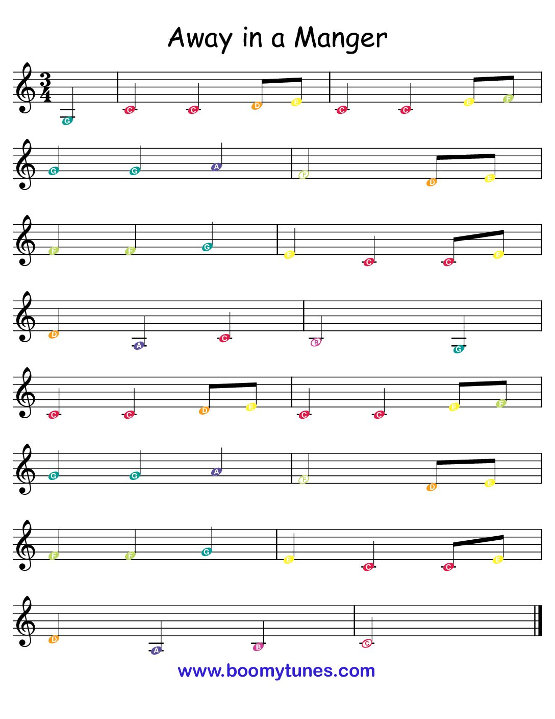 Away in a Manger – SHEET MUSIC